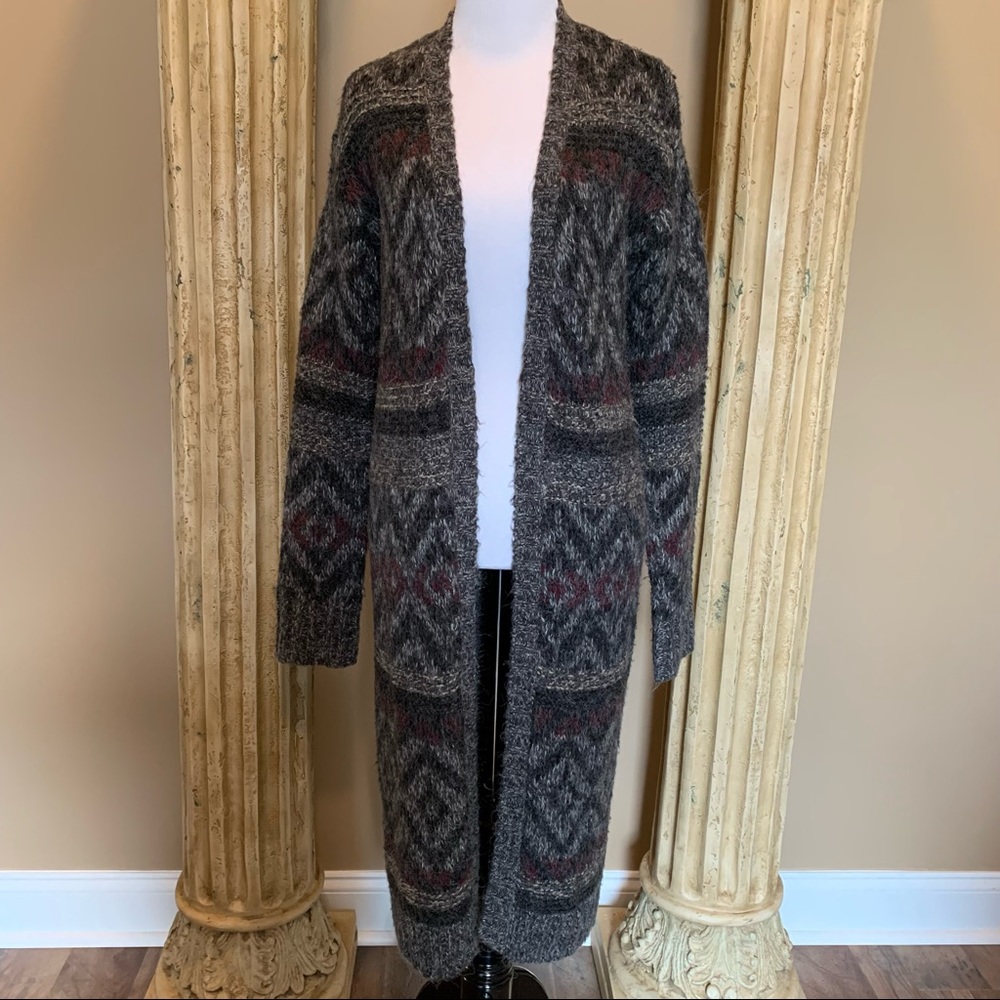 Universal Thread Chunky Patterned Long Sweater Ca… - image 1